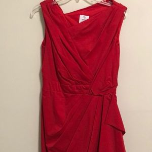 Red Suzi Chin Dress Holiday Cocktail Dressy SZ 10